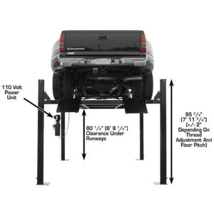 Atlas Garage Extra Tall/Extra Wide Portable Lift | Heavy Duty 4-Post Lift