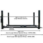 Atlas Garage Extra Tall/Extra Wide Portable Lift | Heavy Duty 4-Post Lift