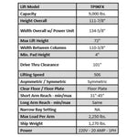 Valor VP9KFX 9,000 lb 2 Post Floor Plate - Symmetric