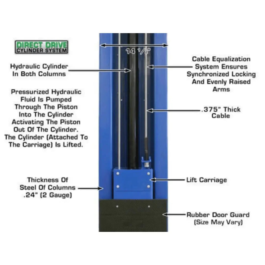 Atlas PV15PX 15,000 lb Overhead 2 Post Lift