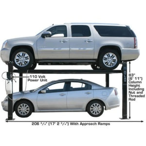 Atlas Garage PRO8000 4 Post Lift + RJ35 Sliding Jacks Combo
