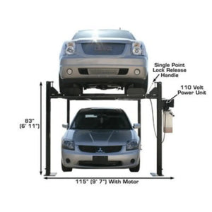 Atlas Garage PRO8000 4 Post Lift + RJ35 Sliding Jacks Combo