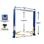 Valor VP9KACX 9,000 lb 2 Post Clear Floor - Asymmetric