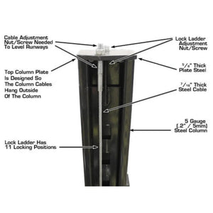 Atlas Garage Extra Tall/Extra Wide Portable Lift | Heavy Duty 4-Post Lift