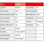 Triumph NTO-9AE 9,000 lb. 2 Post Lift