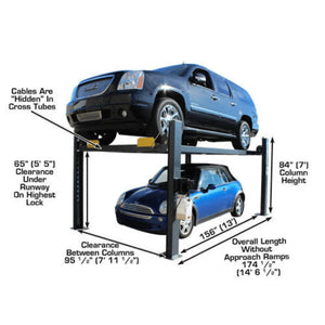 Atlas 408SL Super Deluxe Portable Hobbyist 8,000 lb. Capacity 4-Post Lift