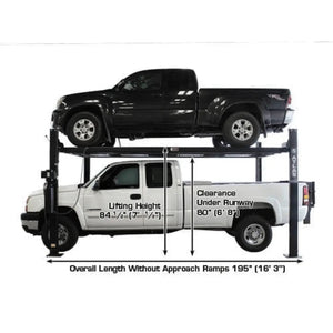 Atlas Garage PRO8000EXT-L 4 Post Lift + RJ35 Sliding Jack Combo