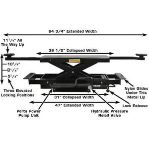 Atlas Garage PRO8000EXT-L 4 Post Lift + RJ35 Sliding Jack Combo