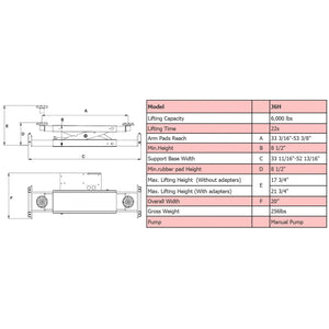 Amgo J6H 6,000 lb Rolling Jack