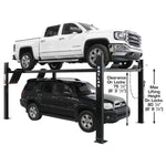 Atlas ALI Certified APEX9 4-Post Lift + RJ6 Rolling Bridge Jack Combo
