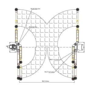Katool KT-AS110D 11,000 lbs Asymmetrical 2 Post Lift