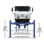 Atlas Platinum PVL14 4-Post Lift + RJ7000 Rolling Bridge Jacks ALI Certified Combo