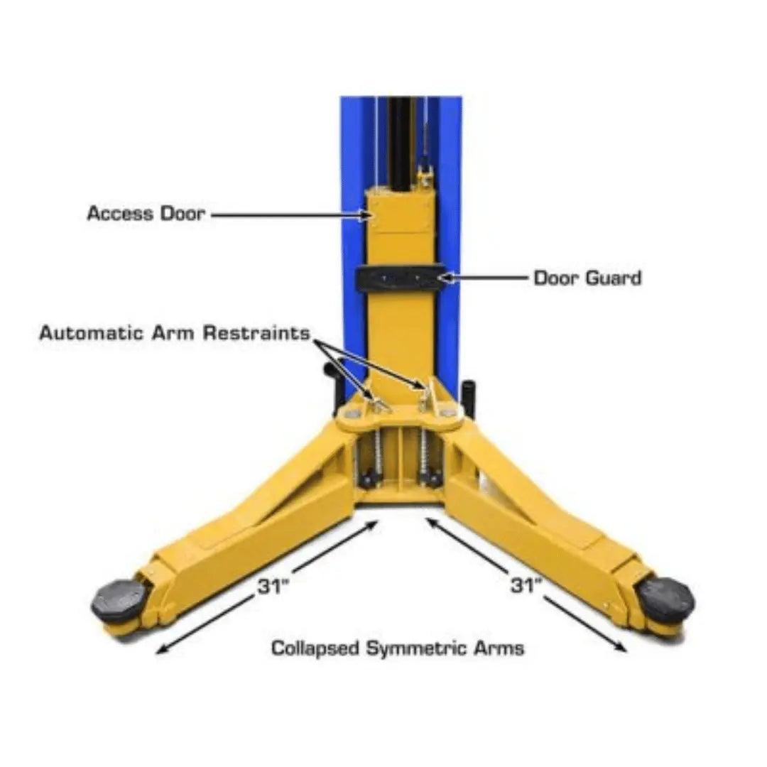 Atlas Platinum PVL12 ALI Certified Commercial Overhead 12,000 lb. Capacity 2-Post Lift