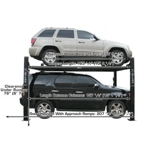 Atlas Garage PRO8000EXT Extra Tall Portable Hobbyist 8,000 lb. Capacity 4-Post Lift