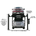 Atlas Garage Extra Tall/Extra Wide Portable Lift | Heavy Duty 4-Post Lift