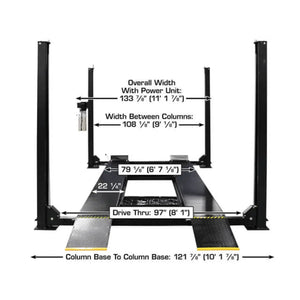 Atlas ALI Certified APEX9 4-Post Lift + RJ6 Rolling Bridge Jack Combo