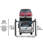 Atlas Garage Extra Tall/Extra Wide Portable Lift | Heavy Duty 4-Post Lift