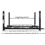 Atlas ALI Certified APEX9 4-Post Lift + RJ6 Rolling Bridge Jack Combo
