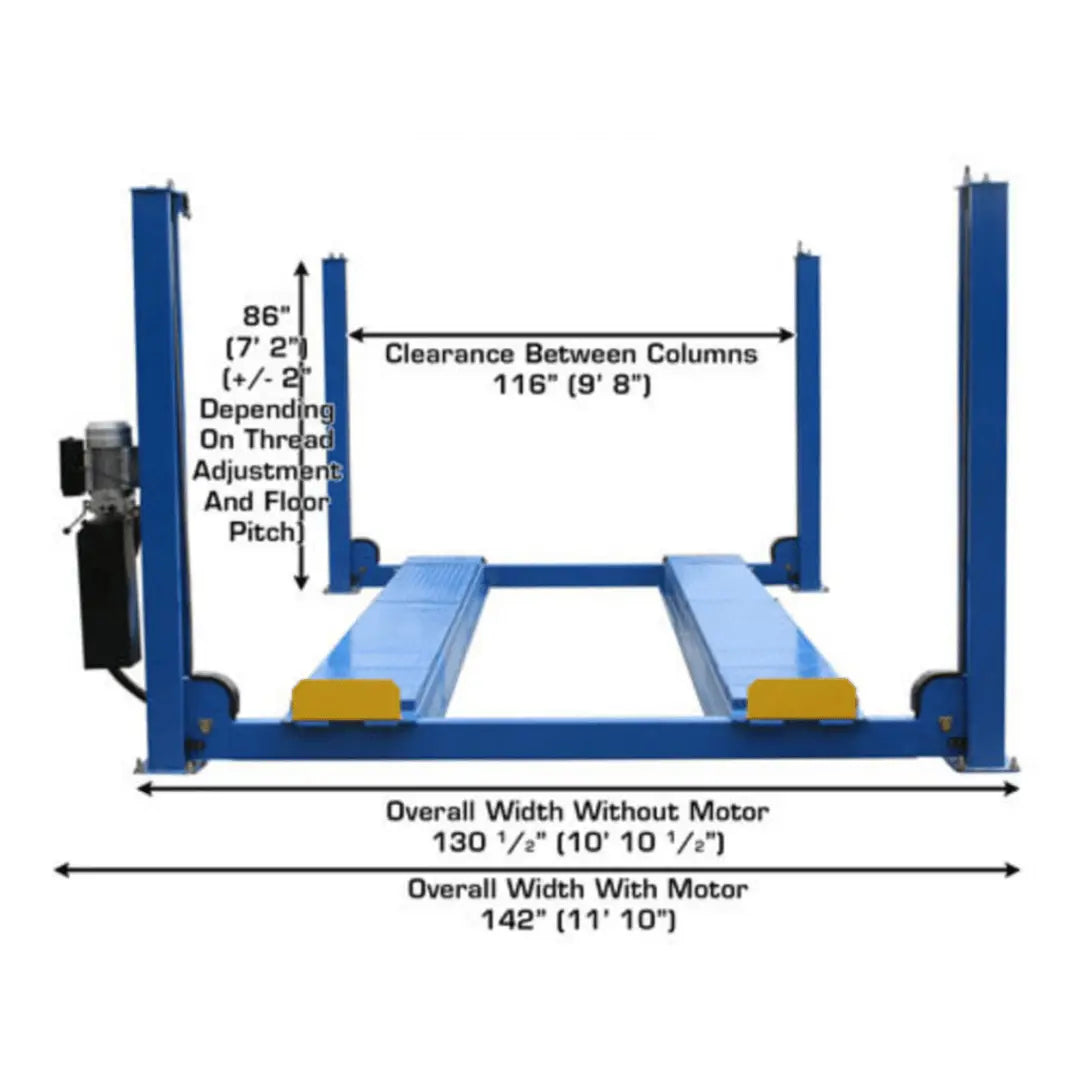 Atlas 414A 14,000 lb Commercial Grade 4 Post Alignment Lift