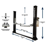 Valor - VP9KF-TUX 9,000 lb 2 Post Floor Plate - Symmetric