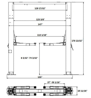 [Pre-Order] APlusLift 20,000LB 2-Post Overhead Single Release Direct Drive Car Lift with 3 Year Warranty - AP-20SR