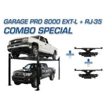 Atlas Garage PRO8000EXT-L 4 Post Lift + RJ35 Sliding Jack Combo