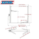 Katool KT-H100 10,000 lbs 2 Post Vehicle Garage Car Lift