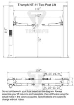 Triumph NT-11 11,000 lb. 2 Post Lift