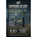Supreme SP-85P 8,500 lb 4 Post Parking Lift